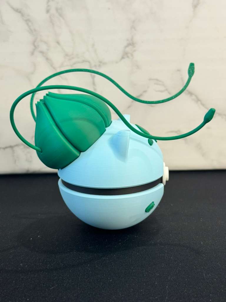 Bulba-Inspired 3D Printed Collectible Sphere - Grass Series #001