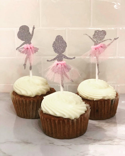 Cupcake Toppers – Custom 3D Paper or Glitter Designs (Set of 12)